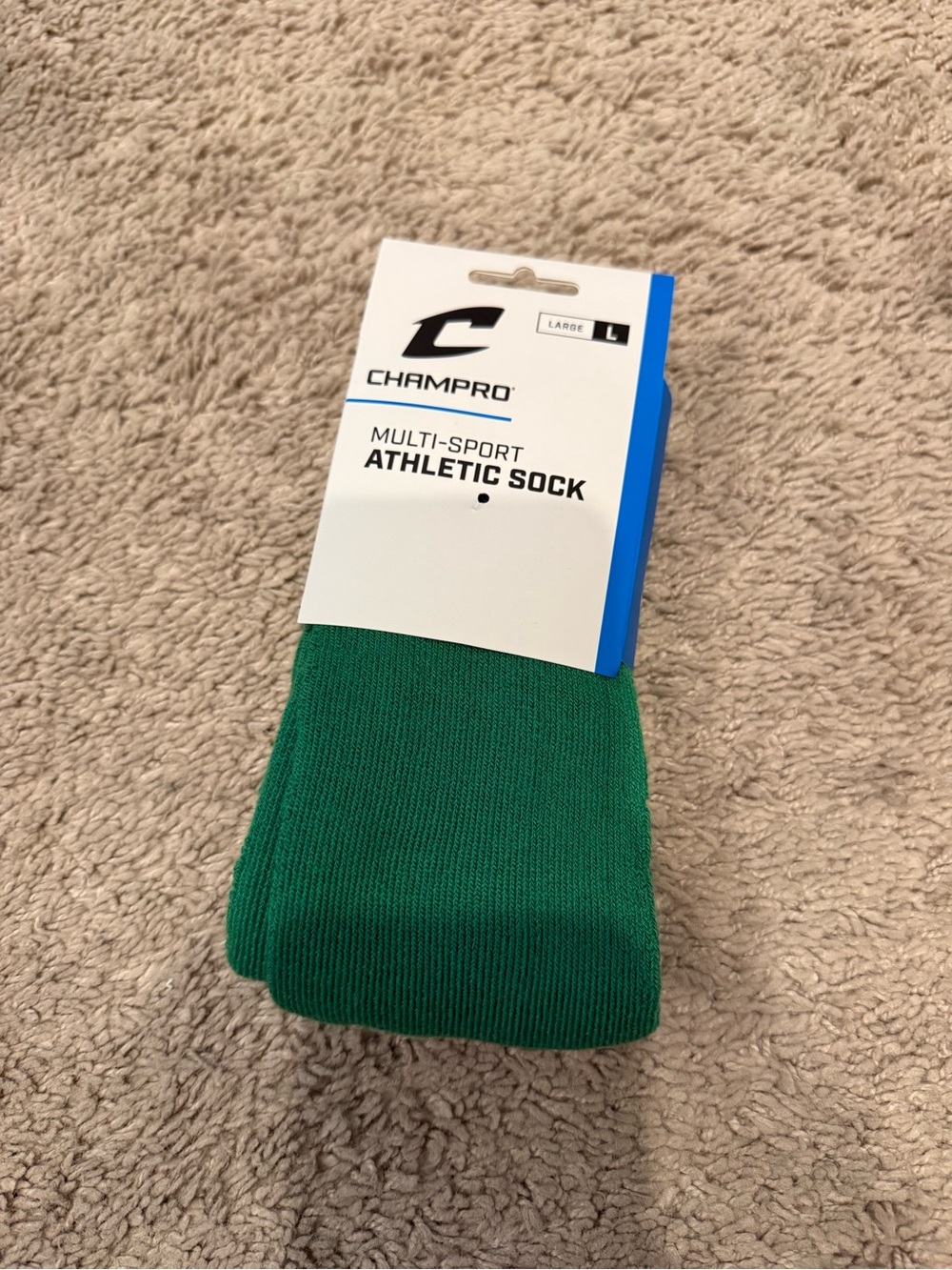 Champro Multi-Sport Athletic Socks Green Over the Calf Tube Size Large NWT